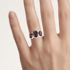 Garnet Ring 3.66 Carats Sterling Silver