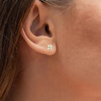 Diamond Stud Earrings 0.9 Carats 14K Yellow Gold