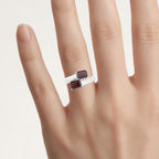Garnet Ring 2.38 Carats Sterling Silver