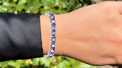 Amethyst Bracelet 28.7 Carats Sterling Silver