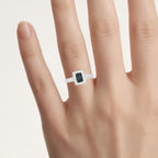 Multicolor Diamond Ring 0.34 Carats Sterling Silver