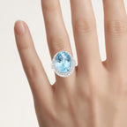 Multicolor Topaz Ring 8.12 Carats Sterling Silver