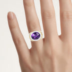 Amethyst Ring 6.9 Carats Sterling Silver