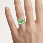 Chrome Diopside Ring 2.4 Carats Sterling Silver