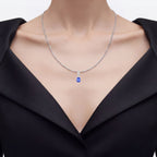 Tanzanite Pendant With Diamonds 2.37 Carats 14K White Gold