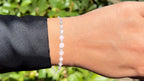 Pink Opal Bracelet With White Topaz 5.3 Carats Sterling Silver