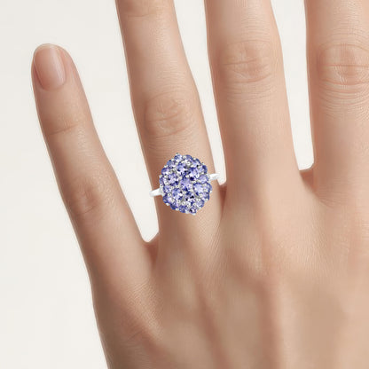 Tanzanite Ring 2.28 Carats Sterling Silver