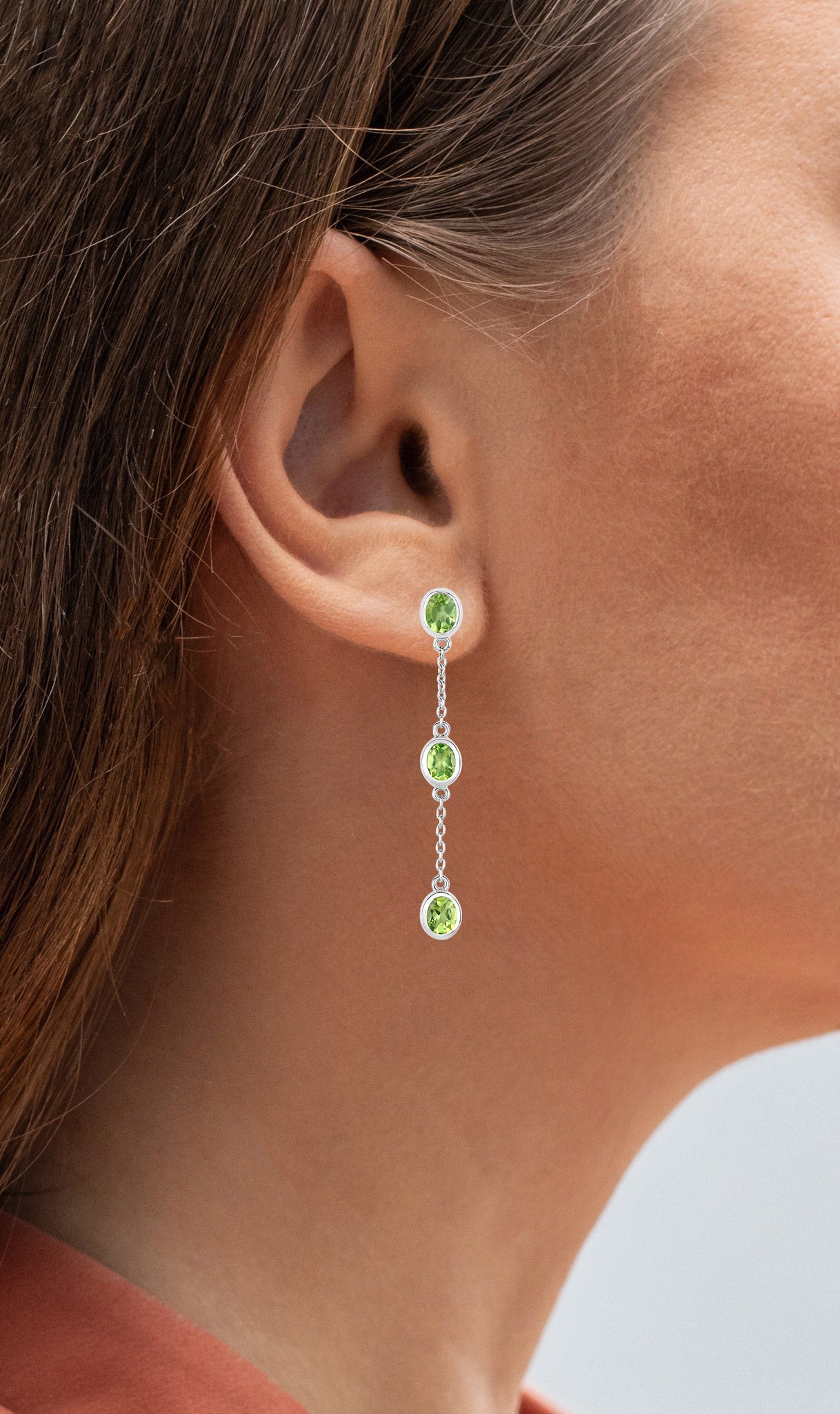 Peridot Earrings 2.08 Carats Sterling Silver