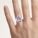 Amethyst Ring 8.98 Carats Sterling Silver