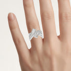 Diamond Ring 0.56 Carats Sterling Silver