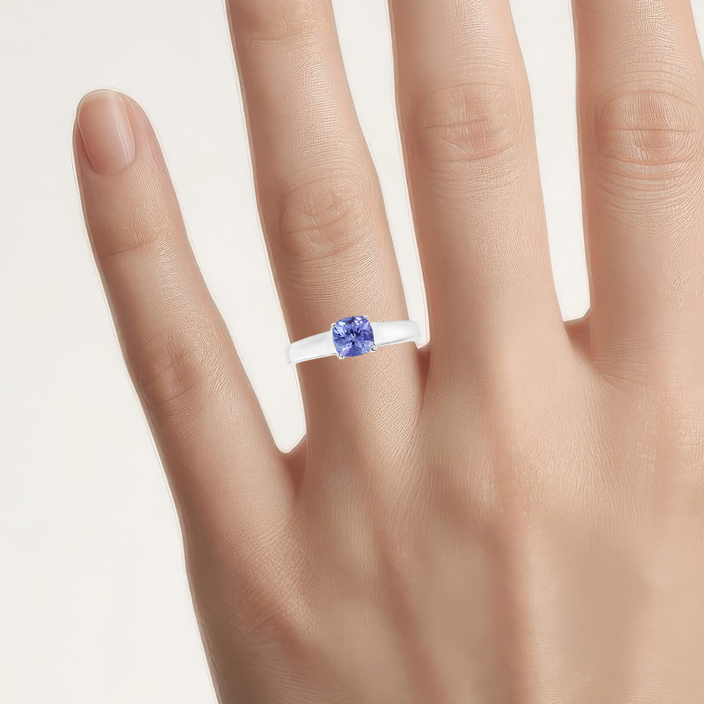 Tanzanite Ring 1.04 Carats Sterling Silver