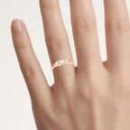 Morganite Ring With Diamonds 0.51 Carats 10K Rose Gold