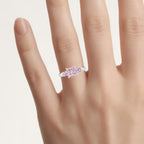 Pink Sapphire Ring 0.92 Carats Sterling Silver