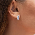 Tanzanite Stud Earrings 1.18 Carats Sterling Silver