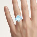 Multicolor Topaz Ring 9.34 Carats Sterling Silver