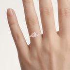 Morganite Ring With Diamonds 0.44 Carats 14K Rose Gold