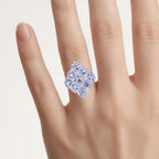Tanzanite Ring 3.26 Carats Sterling Silver