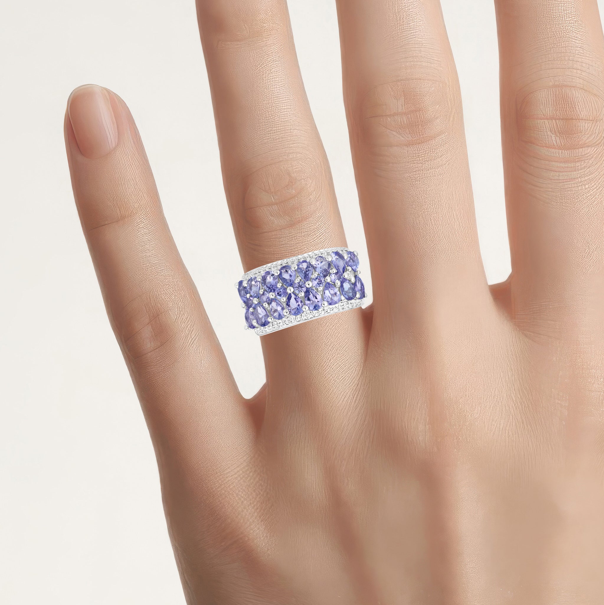 Tanzanite Ring 2.56 Carats Sterling Silver