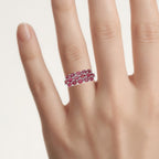 Ruby Ring 3.5 Carats Sterling Silver