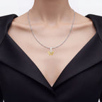 Citrine Butterfly Pendant 1.3 Carats Sterling Silver