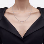 Tanzanite Pendant With White Topaz 0.76 Carats Sterling Silver