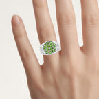 Chrome Diopside Ring 2.2 Carats Sterling Silver