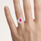 Ruby Ring With Diamonds 1.04 Carats 14K Yellow Gold