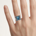 Multicolor Topaz Ring 3.18 Carats Sterling Silver