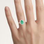 Zambian Emerald Ring With Diamonds 1.88 Carats 14K Yellow Gold