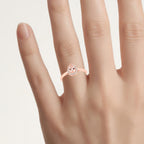 Morganite Ring With Diamonds 0.38 Carats 14K Rose Gold