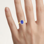 Tanzanite Ring With Diamonds 1.88 Carats 14K Yellow Gold