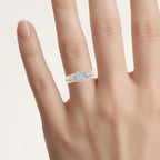 Diamond Ring 0.28 Carats Gold Plated Silver