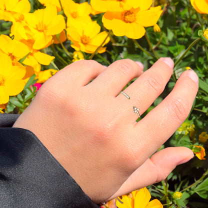 Diamond Arrow Ring 0.07 Carats 9K Yellow Gold