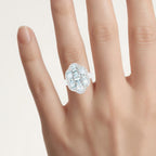 Aquamarine Ring With White Zircon 3.06 Carats Sterling Silver