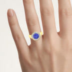 Tanzanite Ring With Diamonds 2.54 Carats 14K Yellow Gold