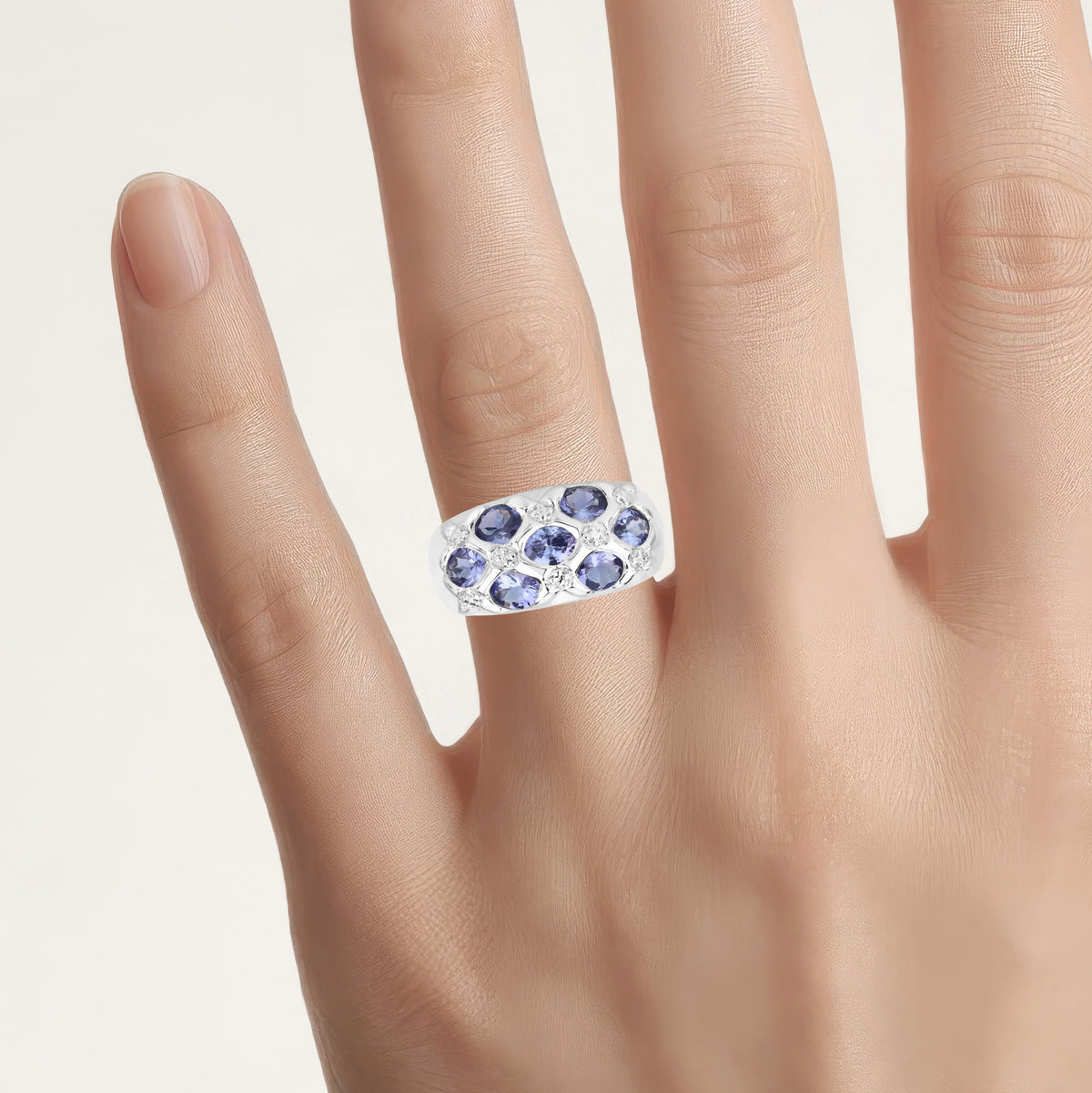 Tanzanite Ring 2.3 Carats Sterling Silver