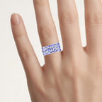 Tanzanite Ring 2.98 Carats Sterling Silver