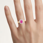 Ruby Ring With Diamonds 1.44 Carats 14K Yellow Gold
