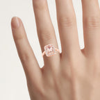 Morganite Ring With Diamonds 1.94 Carats 14K Rose Gold