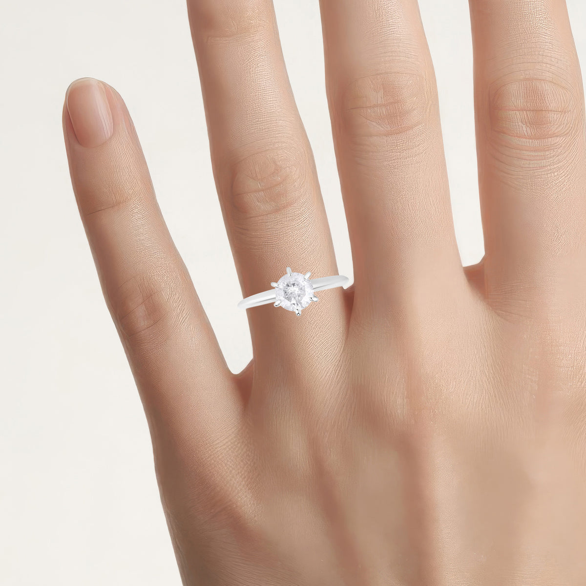 Diamond Ring 1 Carats 14K White Gold