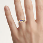 Tanzanite Bat Ring 0.22 Carats Gold Plated Silver