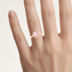 Morganite Ring With Diamonds 0.82 Carats 14K Rose Gold