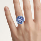 Tanzanite Ring 2.5 Carats Sterling Silver