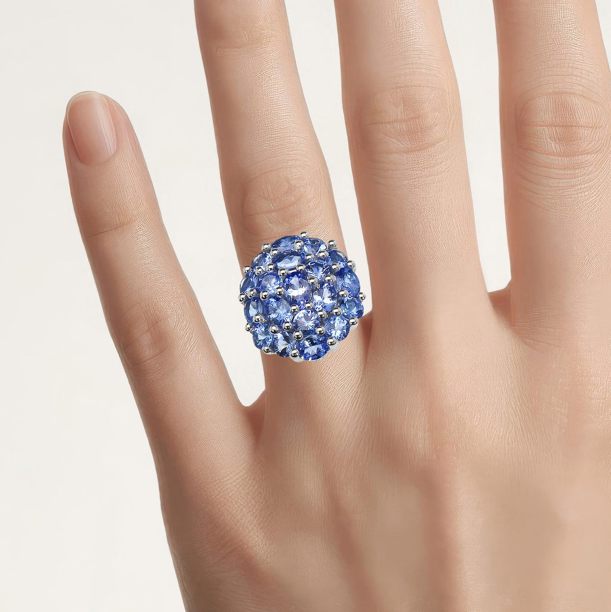 Tanzanite Ring 2.5 Carats Sterling Silver