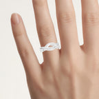 Diamond Ring 0.44 Carats Sterling Silver