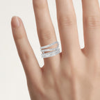 Diamond Ring 0.82 Carats Sterling Silver
