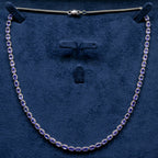 Tanzanite Tennis Necklace 10 Carats Sterling Silver