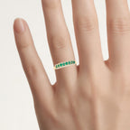 Zambian Emerald Ring With Diamonds 0.32 Carats 14K Yellow Gold