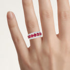 Ruby Ring With Diamonds 3.14 Carats 14K Yellow Gold