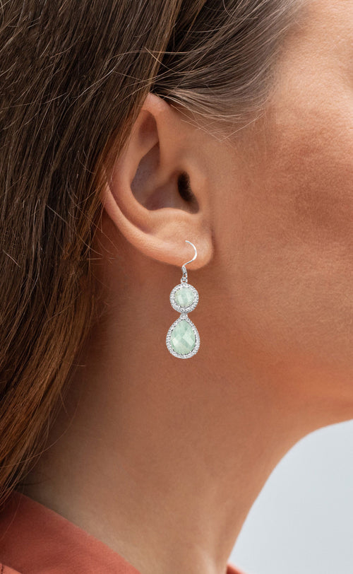 Aquamarine Earrings 11.7 Carats Sterling Silver